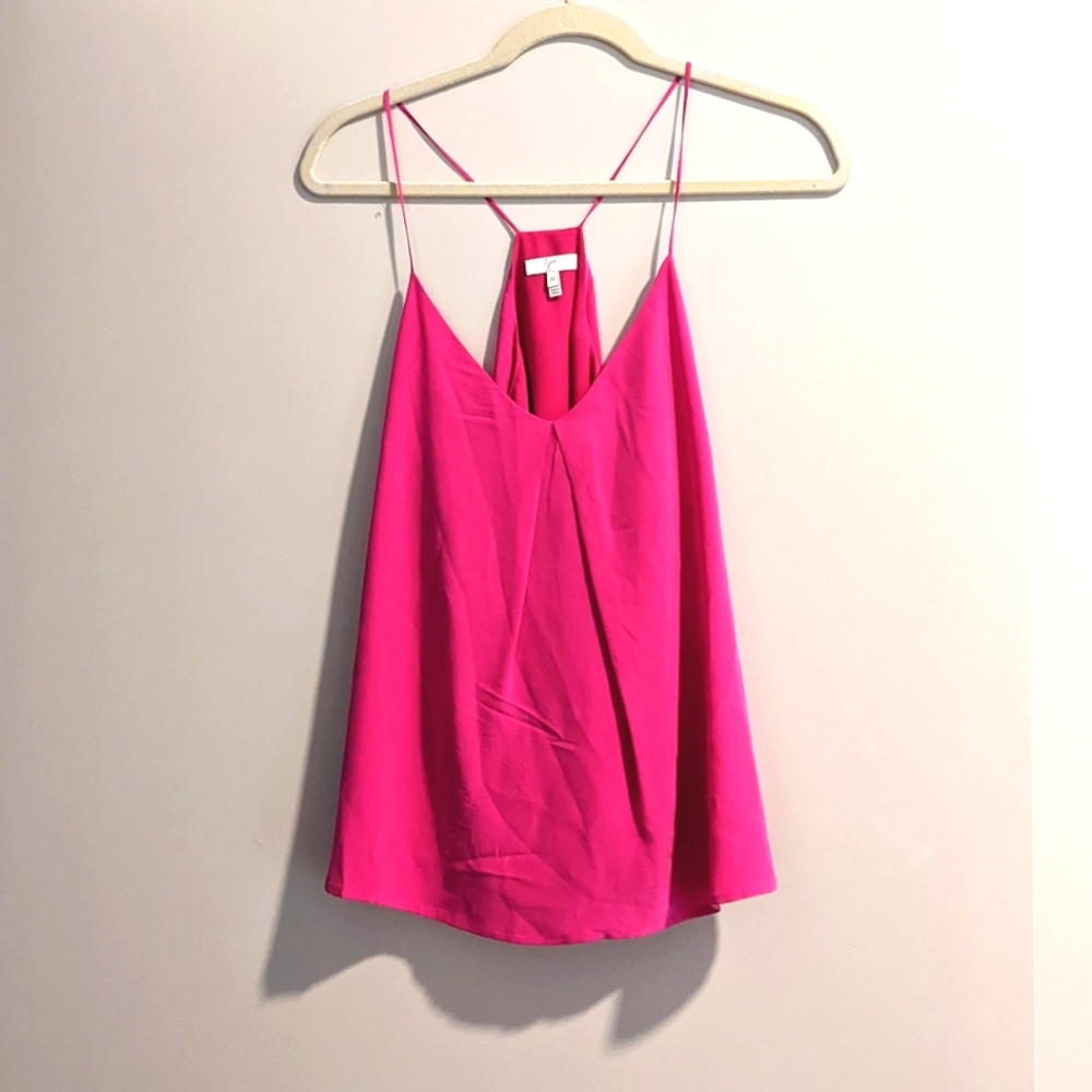 Joie XS Bright Magenta Hot Pink Silk Spaghetti Strap Tank
